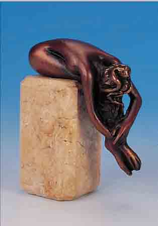 SKULPTUR, BRUNO BRUNI, IRIDE, PARFUMEDITION LES BEAUX ARTS, MIT SOCKEL, H. CA. 12 CM BRONZE, SIGN. UND NUM. 2881/14999