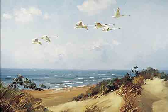 GERTH, H., DEUTSCHER KüNSTLER, MITTE 20. JH., DüNENLANDSCHAFT AM MEER, ÖL/LWD, LI. U. SIGN., AUF DEM KEILRAHMEN BETITELT: ...