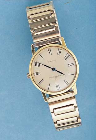 UNIVERSAL GENEVE HERRENARMBANDUHR AUTOMATIK, REF.-NR. 166102/03, SCHWEIZ UM 1966, GG 750/000, BODEN U. GLASR. GEDR., FLACHE GESAMTAUSF., ...