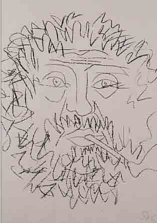 SEITZ, GUSTAV, 1906 MANNHEIM-1969 HAMBURG, KOPF EINES MANNES, LITHOGRAPHIE, RE. U. HAND- SIGN., CA. 25 X 23 CM