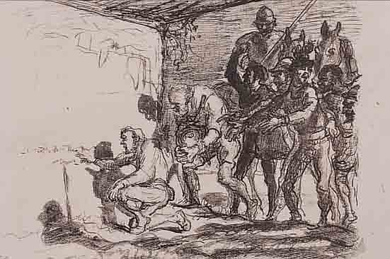 SLEVOGT, MAX, 1868-1932, ZWEI LITHOGRAPHIEN AUS: CORTEZ: DIE EROBERUNG MEXIKOS, VON 1915-18, AUF CHINAPAPIER, BLATTGR. JE CA. 33 X 25.5 ...