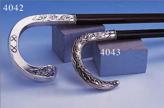 SPAZIERSTOCK, FRANKREICH UM 1900, 800ER SILBEREBERKOFPUNZE, MEISTERMARKE Z.T. VERSCHLAGEN RD MIT STRAUß (?), ZEITTYP., ERHABENER LORBEERDEKOR, ...