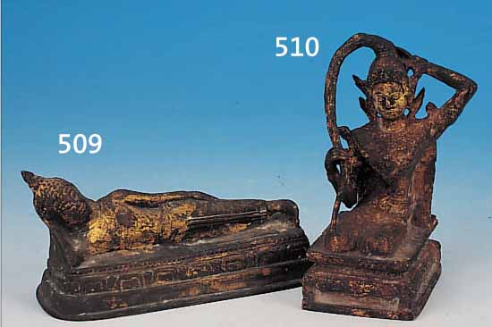 SKULPTUR EINER SHIVA, INDIEN, UM 1900, BRONZEGUß, RESTE ALTER VERGOLDUNG, H. CA. 14.5 CM