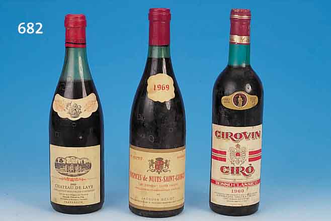 KONVOLUT 10 FLASCHEN ROTWEIN, 9 FLASCHEN FRANKREICH, 1 FLASCHE ITALIEN: 1. 2X LéOVILLE-BARTON, ST. JULIEN, 1956, 2. HOSPICES DE BEAU-NE, 1977, ...
