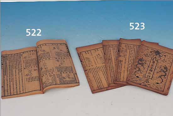 VIER BüCHER, CHINA, UM 1912, MIT INSGES. 16 ABSCHNITTEN üBER CHIRURGIE, ILLUSTRIERT, GEBRäUNT, FADENHEFTUNG, CA. 20 X 13 CM