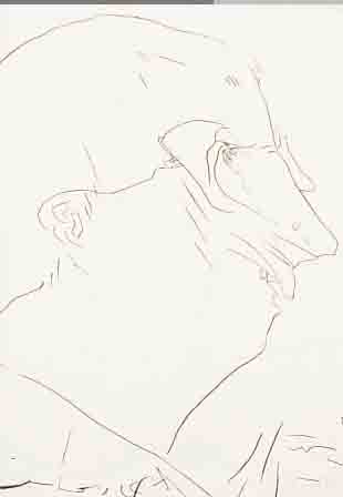 JANSSEN, HORST, RADIERUNG VON 1968, PORTRAIT, HANDSIGN., 24,5 X 18,5 CM, PP, U.GL., R., MIT WIDMUNG FüR MARIE