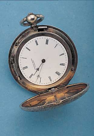 ROELANDTS RENICAUX A BRUXELLES HERRENTASCHEN- UHR, SILBER, RUNDUMGRAV., LINSENFORM (SAVONETTE), SCHLüSSELAUFZUG, EMAILBL. M. FEINER ...