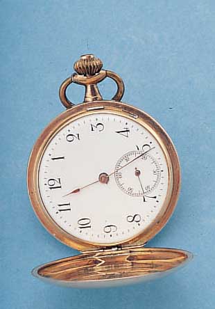 ANDREAS HUBER HERRENTASCHENUHR SAVONETTE, REF.-NR. 164903/9, SCHWEIZ/DEUTSCHLAND UM 1915, RG 585/000, BEIDE SCHALEN SYM. GUILL., ...