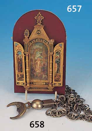 KETTE MIT ANHäNGER, DEUTSCH, UM 1900, METALL VERSILBERT, HALBMONDANHäNGER, MIT- EINANDER VERFLOCHTENE RUNDE KETTENGLIEDER, L. CA. 44 ...