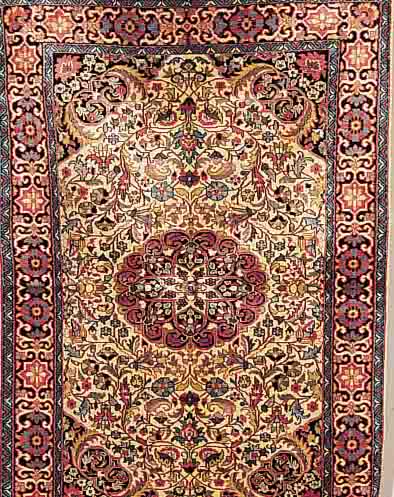 KASHMIR, INDIEN, 180 X 124CM, EHZ 1-2 FLOR SEIDIG, CA.10 JAHRE