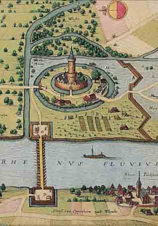 MERIAN, UM 1650, KOLORIERTER KUPFERSTICH: KELLERI ZUM STEIN, CA. 22 X 15 CM, RäNDER BESCHNITTEN, PP, U.GL., R.
