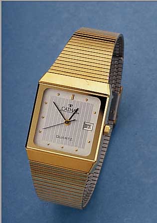 KONVOLUT: 3 HERRENARMBANDUHREN, FüR DEN DTSCH. MARKT, UM 1992, ALLE QUARTZWERKE, 1X CATHAY, MINERALFLACHGL., METALLBAND, EDELST. VERG., 1X ...