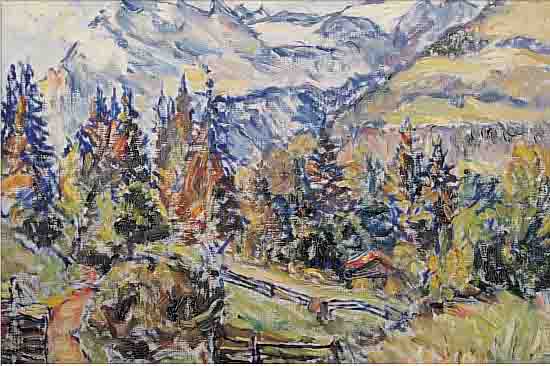 STOLLREITHER, PAUL, GEB. 1886 MüNCHEN, SCHüLER FRANZ V. STUCKS, WEITE VORALPEN- LANDSCHAFT, ÖL/LWD, LI. O. SIGN., CA. 55,5 X 65 CM, R.