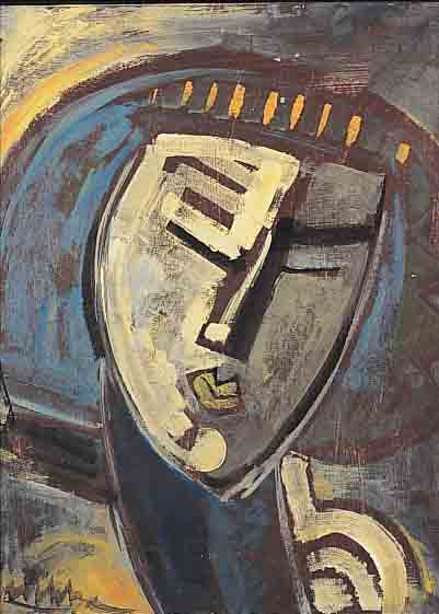 PESCHKE, CHRISTIAN, GEB. 1946 IN SäCKINGEN, FRAUENKOPF, ÖL/MALKARTON, VON 1992, LI. U. SIGN., CA. 46 X 40 CM, R.