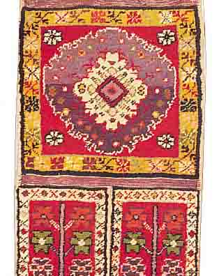 ANATOLIEN,TüRKEI DOPPELTASCHE CA.133 X 50 CM. EHZ.2 FLOR WOLLE UM 1920.