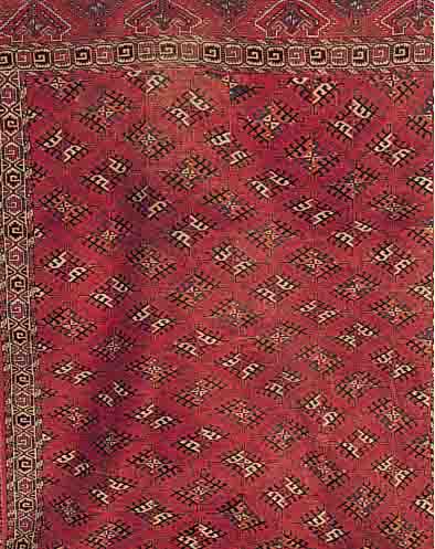 JOMUTH,RUSSLAND CA.300 X 217 CM. EHZ.3-4 WOLLE-WOLLE UM 1920.