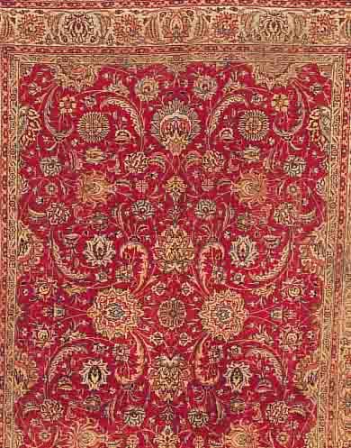 TäBRIZ,PERSIEN CA.353 X 247 CM. EHZ.4 FLOR WOLLE CA.60 JAHRE.