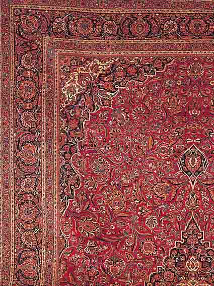 KECHAN,PERSIEN CA.553 X 345 CM. EHZ.3 FLOR WOLLE UM 1930.SEHR GUTE ALTE ARBEIT