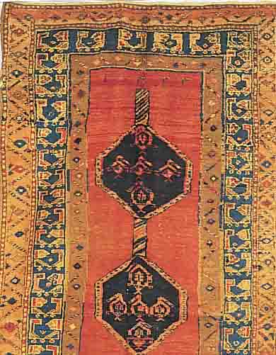 GENTJE,RUSSLAND CA.377 X 115 CM. EHZ.4 WOLLE-WOLLE UM 1900.