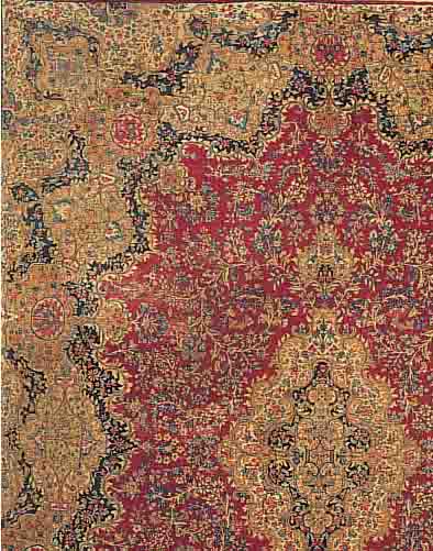 KERMAN,PERSIEN CA.390 X 287 CM. EHZ.4 FLOR WOLLE CA.60 JAHRE