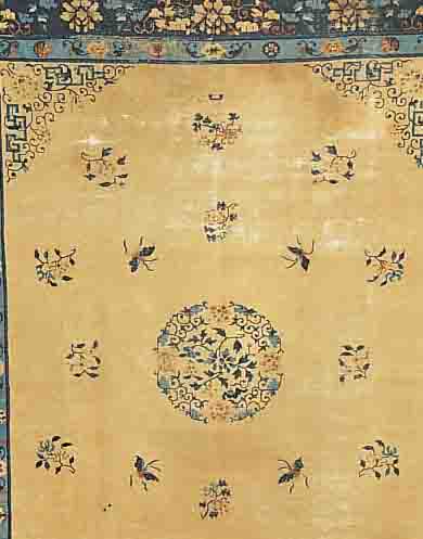 NIGHISIA,CHINA CA.323 X 247 CM. EHZ.5 FLOR WOLLE UM 1900.