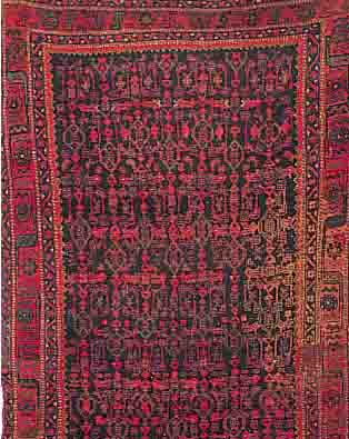 KORDI,PERSIEN CA.223 X 121 CM. EHZ.3 WOLLE-WOLLE UM 1930.