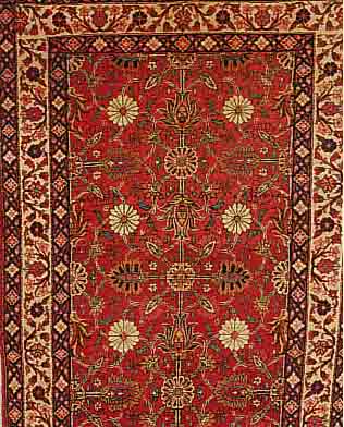 BIBIBAFT,PERSIEN CA.323 X 152 CM. EHZ.3 FLOR WOLLE CA.50 JAHRE.