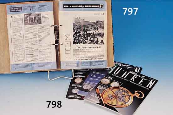 KONVOLUT UHRENLITERATUR/HEFTE, 24 HEFTE VON "KLASSIK UHREN", KOMPLETTER JAHRGANG VON 1/95 BIS 6/98, GUT ERHALTEN