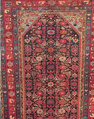 MALAYER,PERSIEN CA.212 X 134 CM. EHZ 3 FLOR WOLLE CA.50 JAHRE.