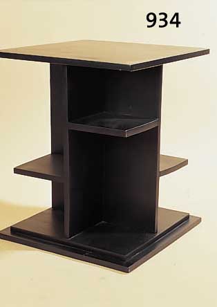 ETAGERENTISCH, FRANKREICH, 30ER JAHRE, HOLZ SCHWARZ LACKIERT, H. 62 CM, 50X50 CM L. GEBRAUCHSSPUREN