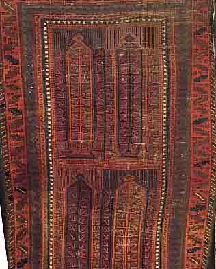 BEBELUTSCH,PERSIEN CA.204 X 126 CM. EHZ.4 WOLLE-WOLLE CA.70 JAHRE