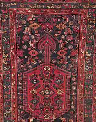 MALAYER,PERSIEN CA.200 X 108 CM. EHZ.4 FLOR WOLLE CA.60 JAHRE.