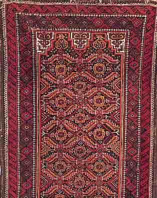 BELUTSCH,PERSIEN CA.174 X 90 CM. EHZ.4 WOLLE-WOLLE CA.50 JAHRE.