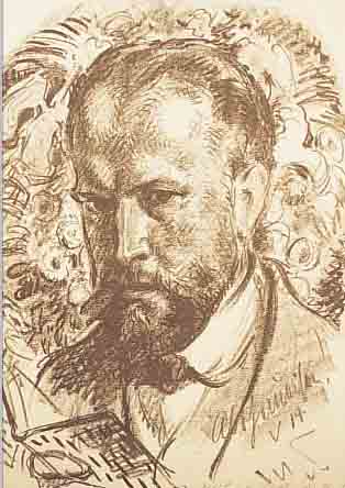 HAUEISEN, ALBERT, 1872 STUTTGART-1954 KANDEL, SELBSTPORTRäT, LITHOGRAPHIE, MIT WIDMUNG, DAT. 1925, ...