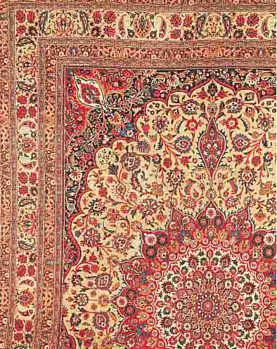 MUD,PERSIEN CA.400 X 288 CM. EHZ.3-4 FLOR WOLLE CA.40 JAHRE.