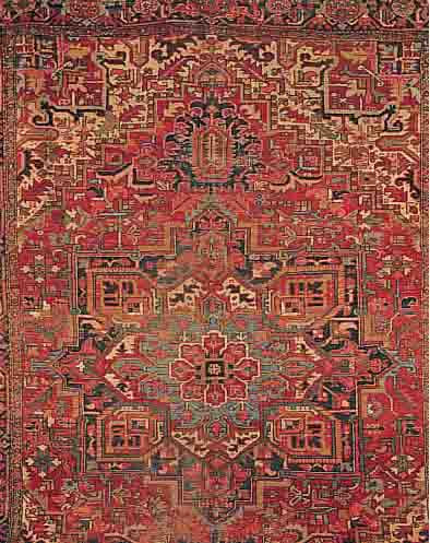 HERITZ,PERSIEN CA.350 X 261 CM. EHZ.3-4 FLOR WOLLE UM 1940