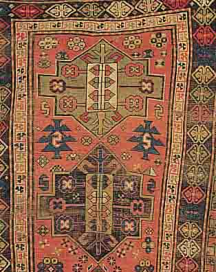 KAZAK,RUSSLAND CA 225 X 110 CM. EHZ.4-5 WOLLE-WOLLE UM 1910.