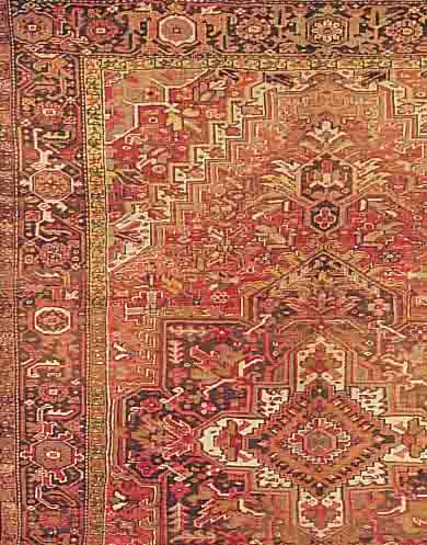 HERITZ,PERSIEN CA.393 X 297 CM. EHZ.3-4 FLOR WOLLE UM 1940