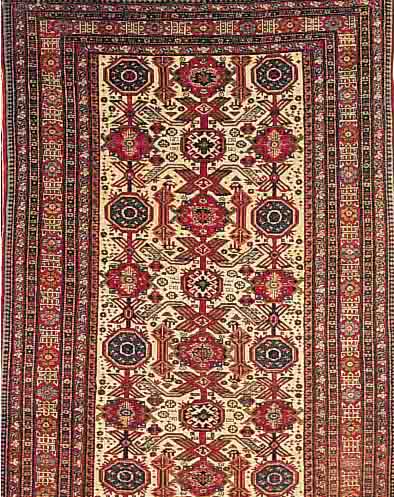 CHERWAN,RUSSLAND CA.277 X 154 CM. EHZ.3 WOLLE-WOLLE UM 1940.