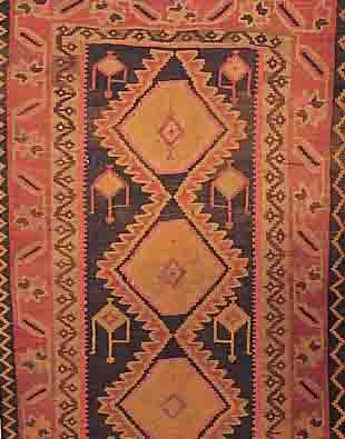 GASCHGAI-KELIM CA.280 X 117 . EHZ.3 WOLLE-WOLLE CA.60 JAHRE.