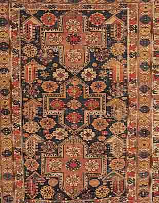 CHERWAN,RUSSLAND CA.151 X 120 CM. EHZ.4 WOLLE-WOLLE UM 1900.