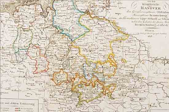KONVOLUT VON 7 BLATT MIT ANSICHTEN VON HAM- BURG, 1.) KUPFERSTICH AUS GEORGR. INSTITUT WEIMAR, CA. 1821 (SELTEN), PLAN VON HAMBURG AUS DER ...