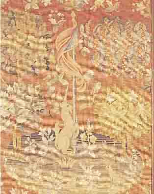 GROß PETIT-POINT CA.71 X 52. EHZ 2 UM 1880 FRANKREICH GERAHMT.
