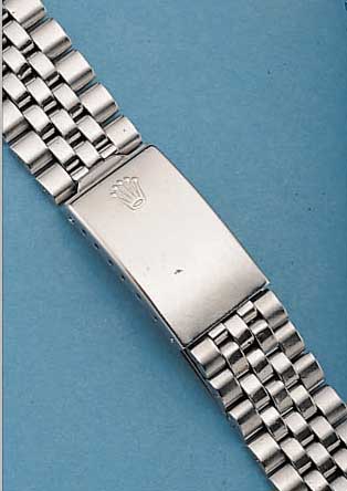 ROLEX STAHLARMBAND FüR HERRENARMBANDUHR, REF.-NR. 6251H, 70ER JAHRE, NUTZSP. ABER GE- BRAUCHSFäHIG, STEGBR. 20 MM, L. VON STEG ZU STEG CA. ...