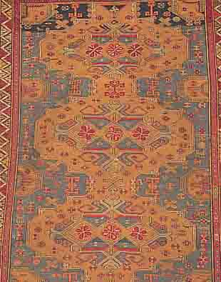 CHERWAN-SUMAK,RUSSLAND CA.200 X 156 CM. EHZ.3 WOLLE-WOLLE UM 1930.