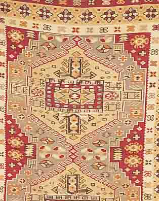 SIVAS-KELIM,TüRKEI CA.280 X 195 CM. EHZ.3 WOLLE-WOLLE UM 1930.