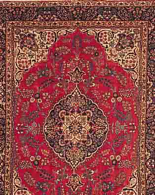 TäBRIZ,PERSIEN CA.324 X 224 CM. EHZ.4 FLOR WOLLE UM 1940.