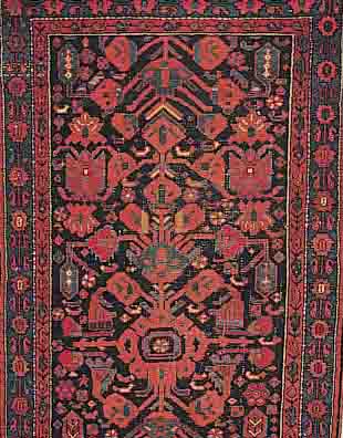 MALAYER,PERSIEN CA.176 X 104 CM. EHZ.4 FLOR WOLLE UM 1930.