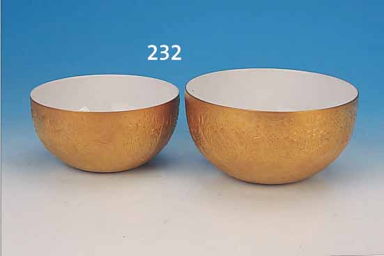 ZWEI SCHALEN, ROSENTHAL, DIE ZAUBERFLöTE, PORZELLAN, VERGOLDET, D. 19.5/17.5 CM, ENTWURF BJöRN WIINBLAD