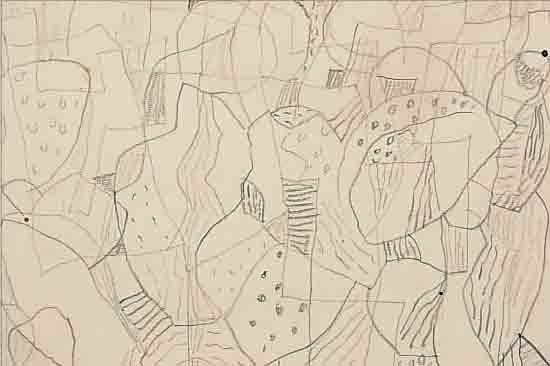 BARGHEER, EDUARD, 1901 FINKENWERDER-1979 HAMBURG, SüDLICHE LANDSCHAFT, BLEISTIFT AUF PAPIER, 17 X 23 CM, ...